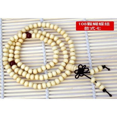 礼盒装天然紫颤木手链 108颗佛珠手链女款饰品 印度小叶香木辟邪 -红玉手链细