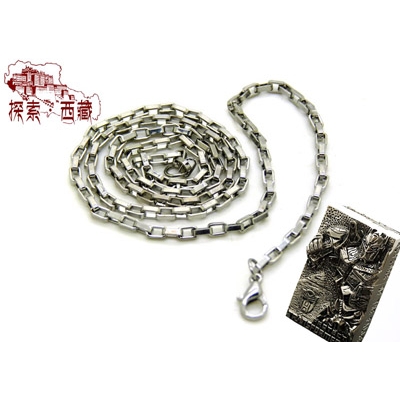 藏银饰品 时尚韩版藏银项链 男士链子 吊坠配链 