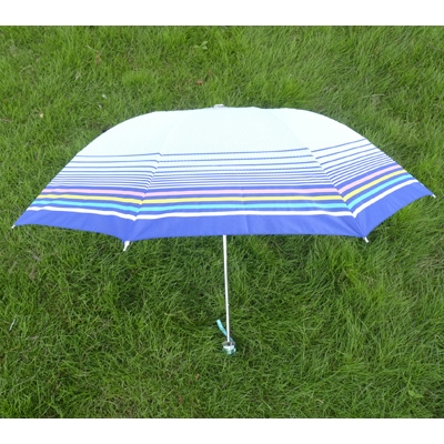 海军风条纹自开自收晴雨两用三折伞自动安全伞小清新 三折条纹伞	