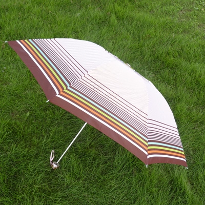 海军风条纹自开自收晴雨两用三折伞自动安全伞小清新 三折条纹伞