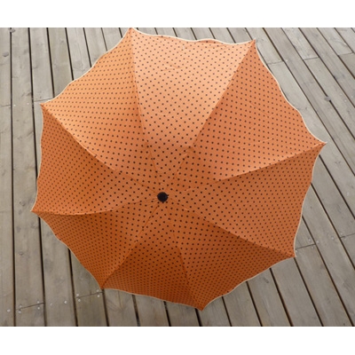 正品时尚花折叠女晴雨伞防紫外线遮阳超轻防晒太阳伞 黑胶苹果荷叶边伞