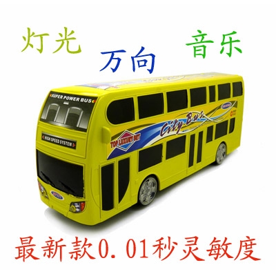 电动双层公交车 巴士车 万向轮 声光