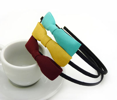 新款韩版发饰 韩国时尚绒布蝴蝶结发箍头箍发卡 甜美发卡 发箍       -时尚刚发卡