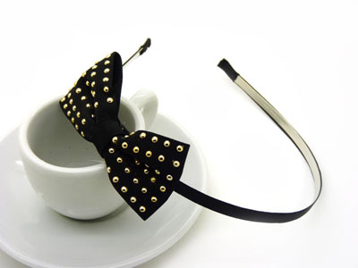 新款韩版发饰 韩国时尚绒布蝴蝶结发箍头箍发卡 甜美发卡 发箍       -时尚刚发卡