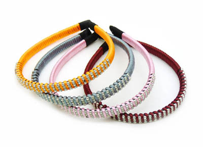 韩国三排水晶头箍发饰品 水钻发箍宽边发卡 发夹镶钻头饰 气质女士发箍    -女时尚发卡