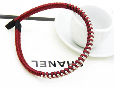 韩国三排水晶头箍发饰品 水钻发箍宽边发卡 发夹镶钻头饰 气质女士发箍    -女时尚发卡