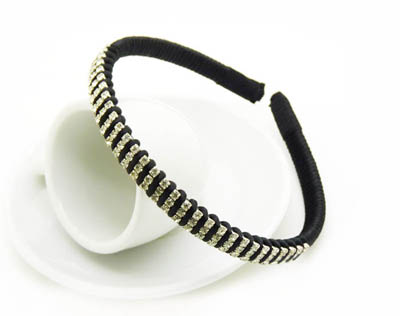 韩国三排水晶头箍发饰品 水钻发箍宽边发卡 发夹镶钻头饰 气质女士发箍    -女时尚发卡