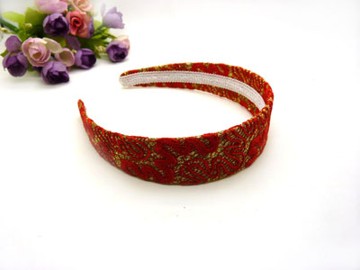 韩国钢卡发饰品蕾丝豹纹褶皱 复古发卡头箍