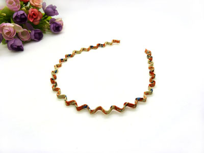 C3韩版钢卡发饰头饰压发箍韩国波浪缠布纯色细发箍发卡头箍  清新碎花小饰品批发