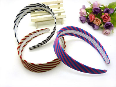 日韩国钢卡复古风流行款布艺发箍发饰 苏格兰情调 精品发饰 宽（皮卡）