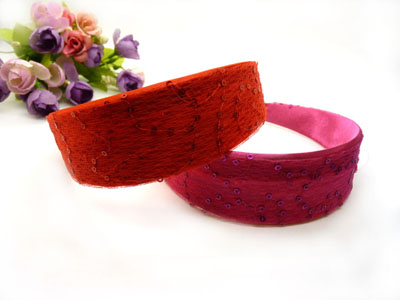 日韩国正品宽边发箍发带 发饰钢卡发卡头箍压 超闪亮片发箍