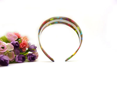 日韩钢卡复古圆点风流行款布艺发箍发饰 苏格兰情调  百搭甜美发饰  宽（皮卡）