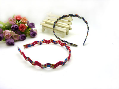 新款韩国钢卡超美绕线波浪发箍发卡 气质发饰细边布艺头饰品头箍