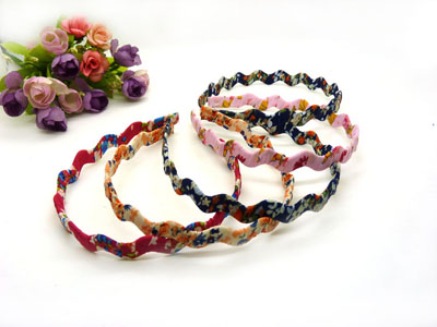 新款韩国钢卡超美绕线波浪发箍发卡 气质发饰细边布艺头饰品头箍