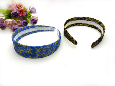 韩国钢卡发饰品蕾丝豹纹褶皱 复古发卡头箍