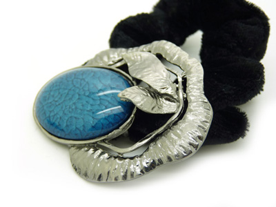  发圈头绳发带 合金复古头花橡皮筋小饰品头饰 -发圈