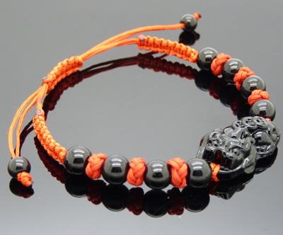 玉石貔貅百财手链 开光灵气法物 辟邪开运手串 男女士情侣款招财佛珠手链