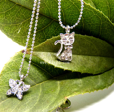 经典时尚镶钻可爱猫咪脚链	