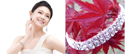 弹力水钻手链 2排镶钻五彩手链首饰品