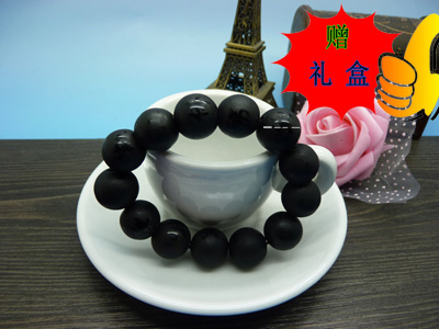 男女士佛珠情侣配饰-辟邪黑16mm赠礼盒
