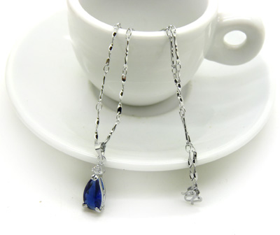 新款锁骨链吊坠 日韩新款 合金水晶石