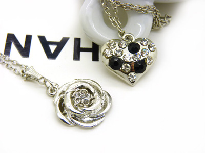 时尚女项链 首饰品锁骨韩国时尚配饰银饰 礼物送女友-合金项链