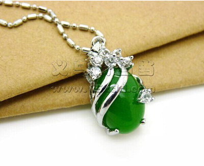 合金镶奥地利水晶项链 个性项链 -合金玉石项链大号3号赠精美礼盒