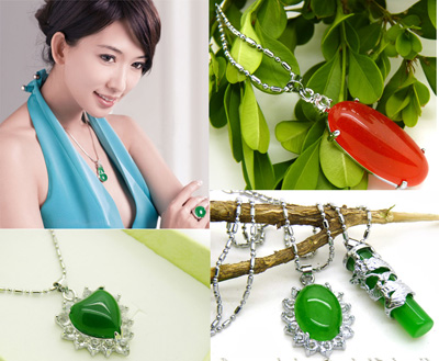 合金镶奥地利水晶项链 个性项链 -合金玉石项链大号3号赠精美礼盒