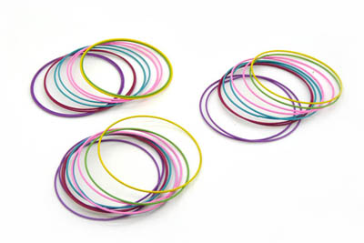 细手镯 细圈多圈实心圆条闭口手环 时尚女款民族风饰品 -潮流手环饰品	