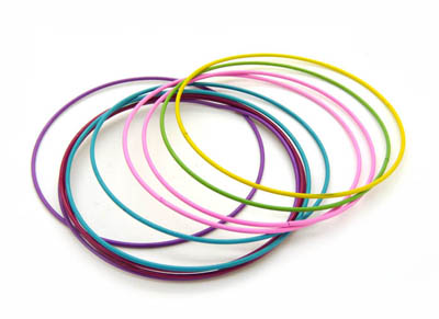 细手镯 细圈多圈实心圆条闭口手环 时尚女款民族风饰品 -潮流手环饰品