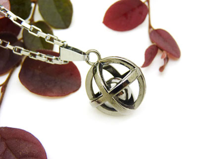 街舞hiphop 镶钻藏银钛钢项链