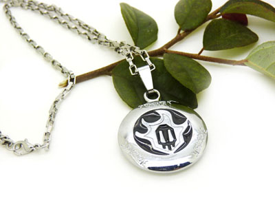 朋克项链潮男街舞帽项链hiphop饰品-藏银钛钢镶钻项链