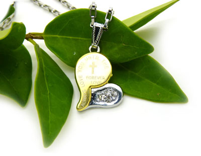 朋克项链潮男街舞帽项链hiphop饰品-藏银钛钢镶钻项链