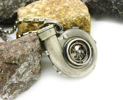 藏银项链 朋克非主流个性男士钛钢吊坠 可配情侣项链 -藏银钛钢镶钻项链