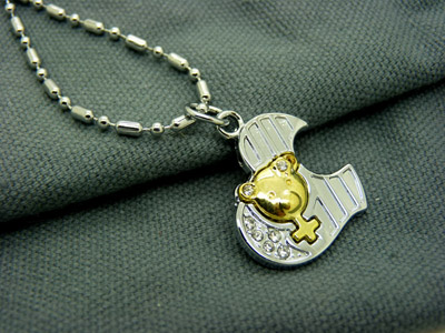 朋克项链潮男嘻哈说唱街舞帽骷髅藏银项链hiphop饰品	