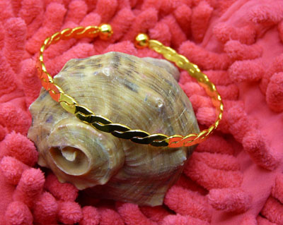 8号仿黄金时尚细手镯 饰品手环 沙金镯子不掉色女赠礼盒