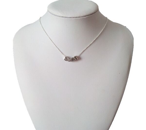 藏银合金日韩潮流 吊坠项链女 合金镶钻锁骨链送情侣礼物（赠礼盒）	