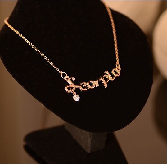 藏银合金日韩潮流 吊坠项链女 合金镶钻锁骨链送情侣礼物（赠礼盒）