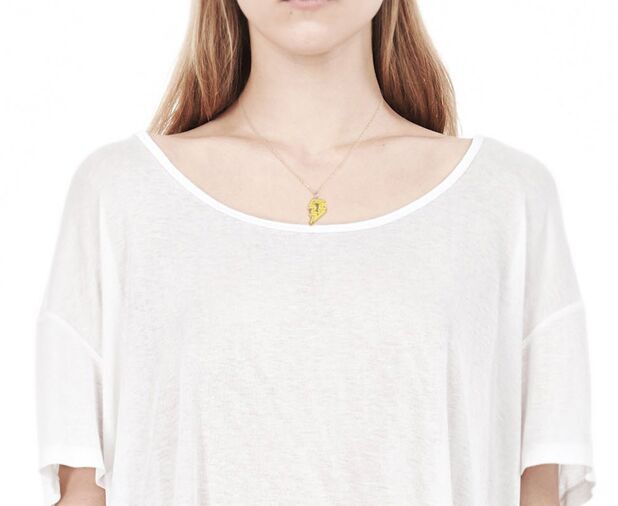 藏银合金日韩潮流 吊坠项链女 合金镶钻锁骨链送情侣礼物（赠礼盒）