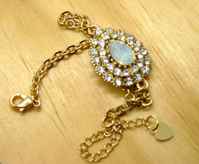 终身保色 镶钻手链奥地利水晶水钻 韩国时尚 复古奢华	