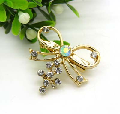 韩版复古时尚高档胸针女水晶蝴蝶胸花水钻别针 时尚胸针