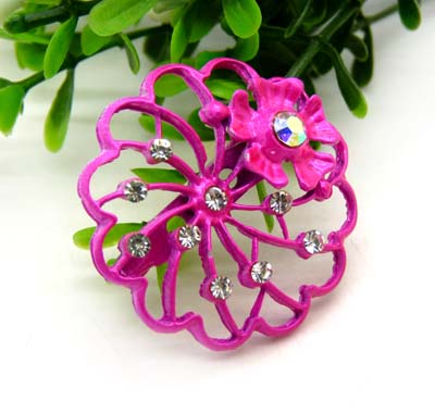 水晶胸花水钻别针 合金菊花镶钻高档胸针