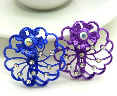 水晶胸花水钻别针 合金菊花镶钻胸针