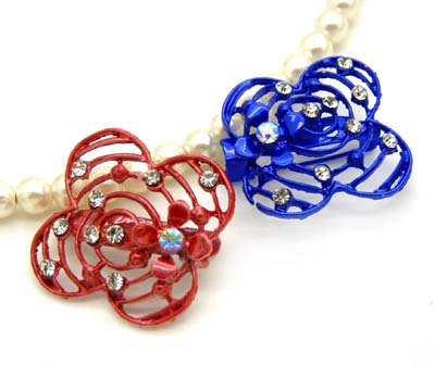 四页草胸针女水晶胸花水钻别针 高档胸针  