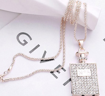 毛衣链 镶嵌珍珠水钻合金饰品