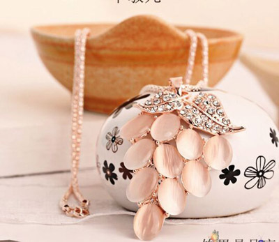 毛衣链 镶嵌珍珠水钻合金饰品