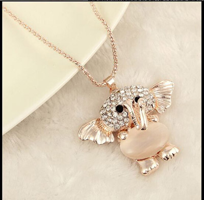 毛衣链 镶嵌珍珠水钻合金饰品