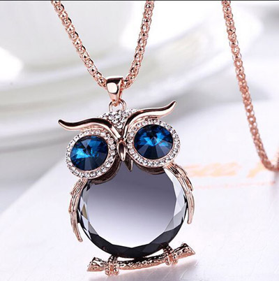 毛衣链 镶嵌珍珠水钻合金饰品