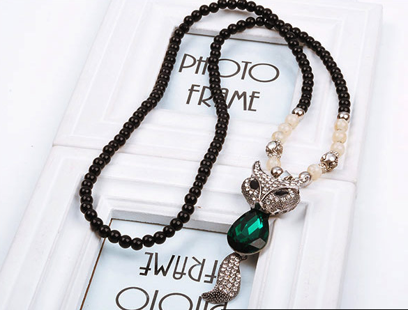 珍珠链  镶钻吊坠毛衣链长款 日韩新款百搭衣服配饰