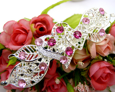 韩版水钻弹簧夹顶夹横夹发卡发夹镶钻横夹